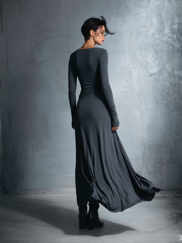 Naomie | Maxi-jurk met Zijde Knoop