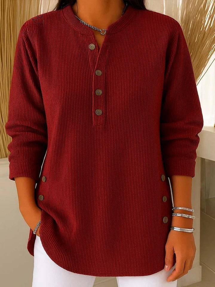 Mieke | Henley-tuniek met knopen