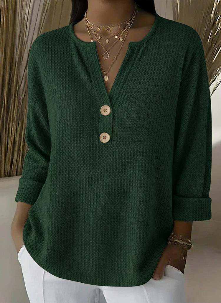 Aaltje | Top met Henley-knopen