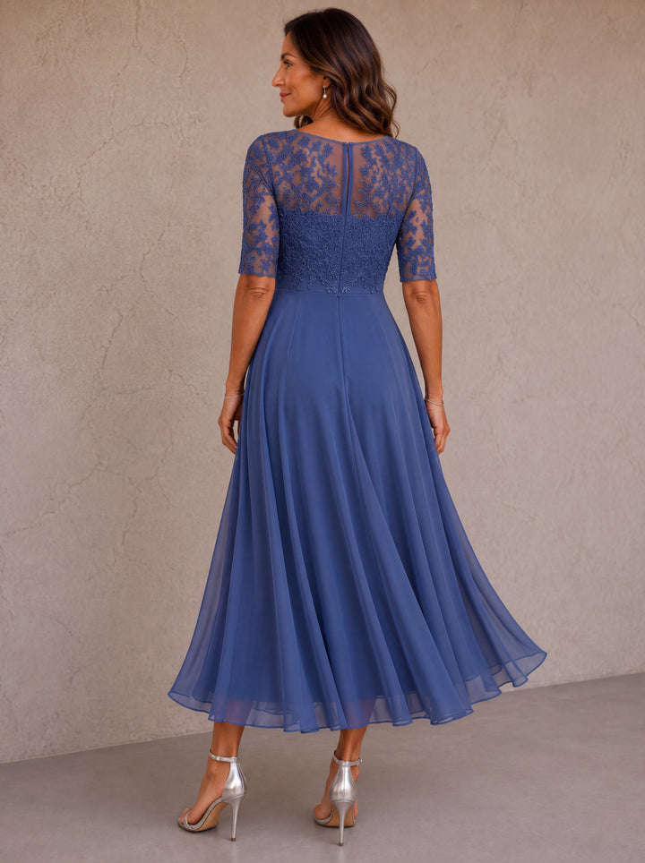 Abella | Jurk van Kant en Chiffon