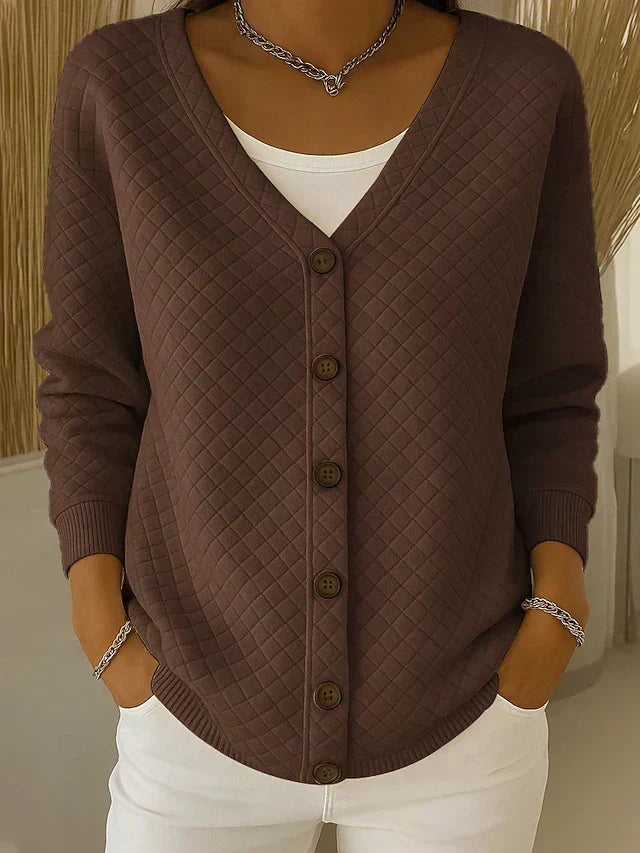 Karin | Gewatteerd vest met knoopsluiting