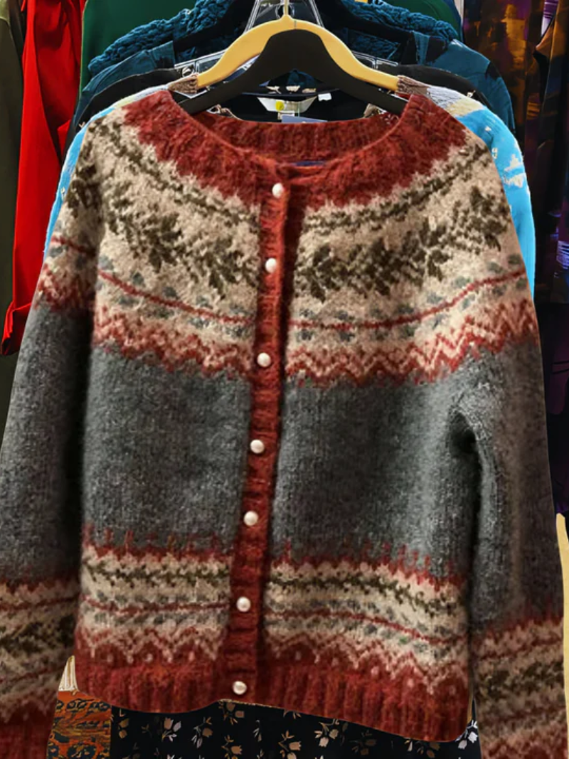 Hanneke | Gebreid vest met klassiek winterpatroon