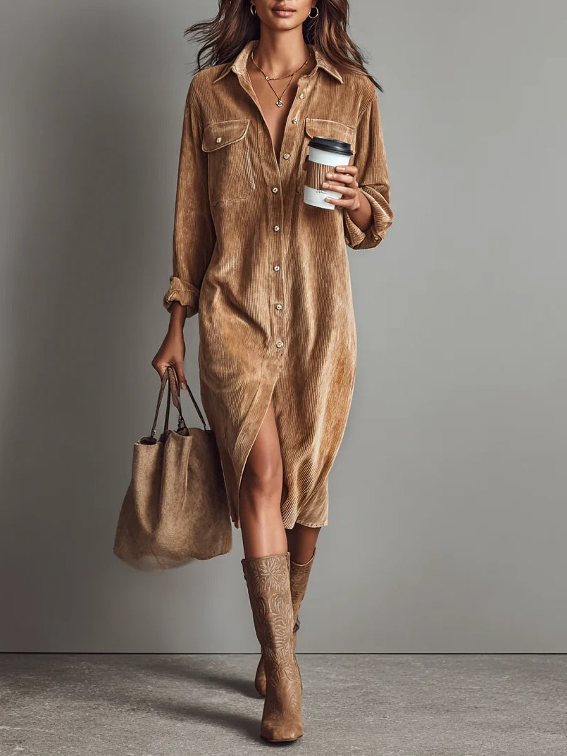 Estelle | Midi-jurk van Corduroy