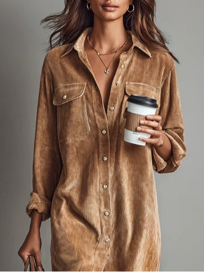 Estelle | Midi-jurk van Corduroy