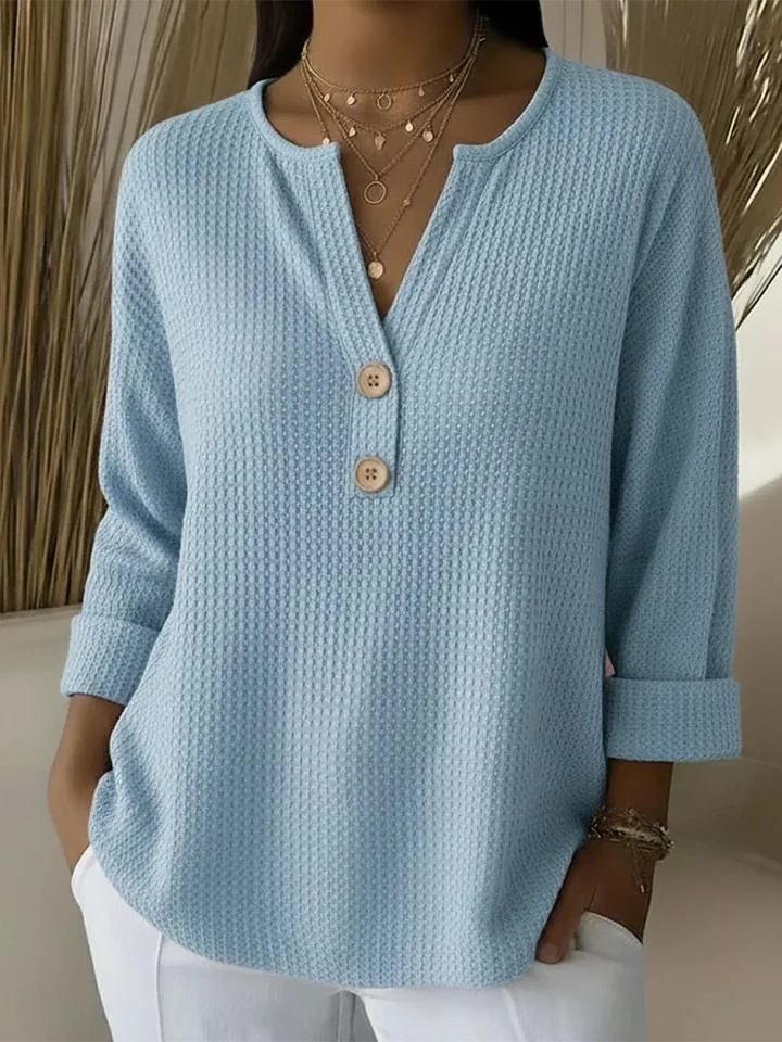 Aaltje | Top met Henley-knopen