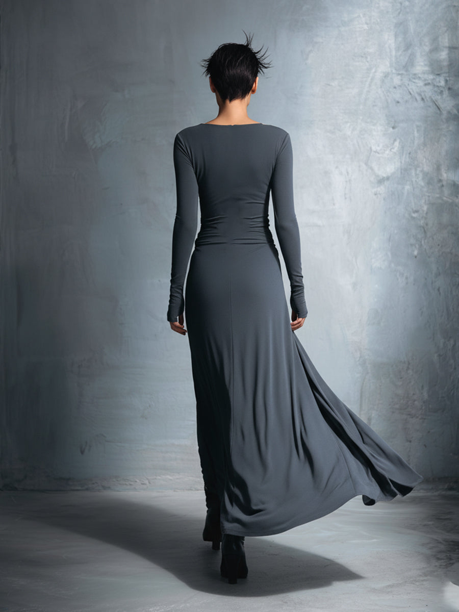 Naomie | Maxi-jurk met Zijde Knoop