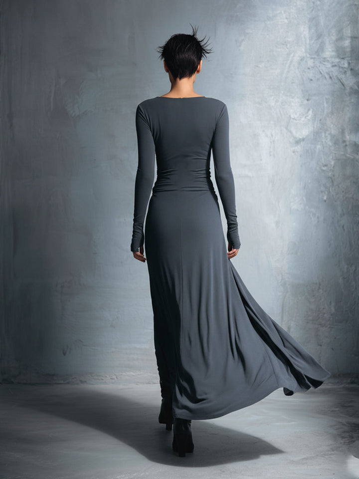 Naomie | Maxi-jurk met Zijde Knoop