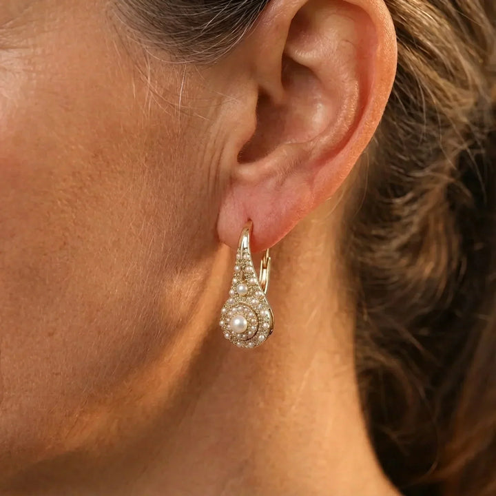 Elegante oorbellen met parels