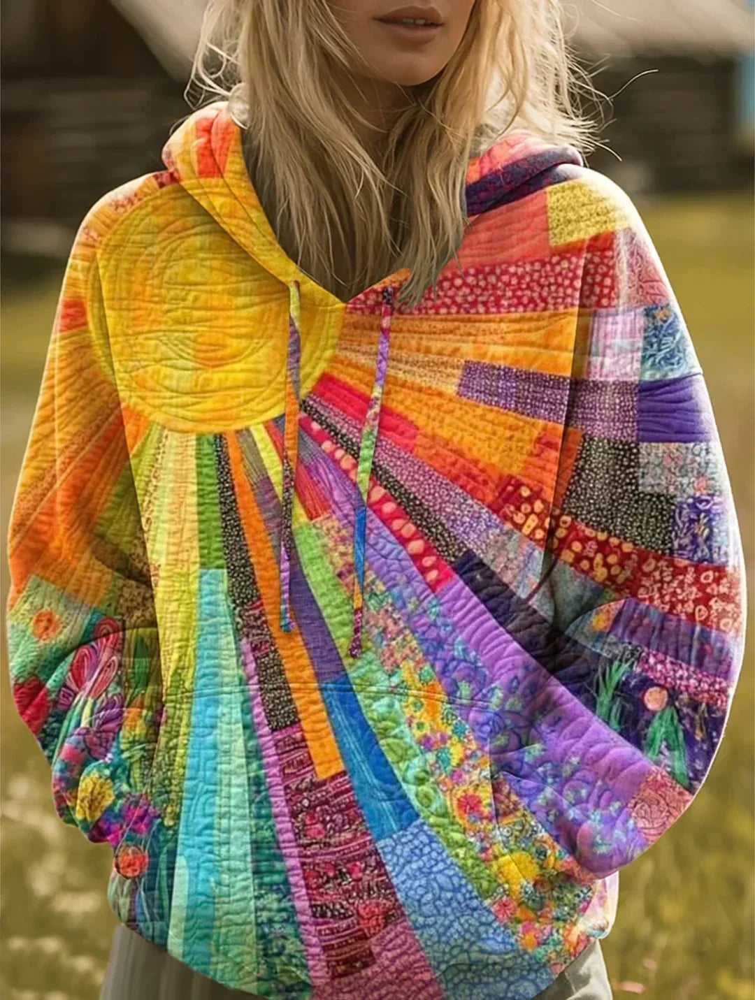 Klaasje | Boheemse patchwork hoodie