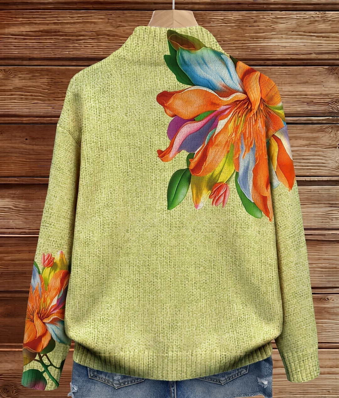 Miranda | Tropisch Lily vest met rits
