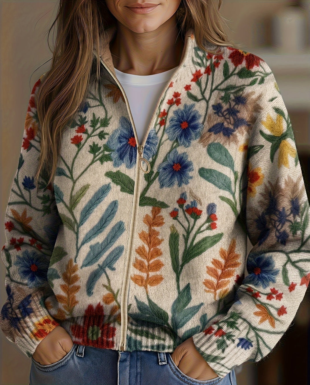 Rieke | Botanische tuin vest met rits