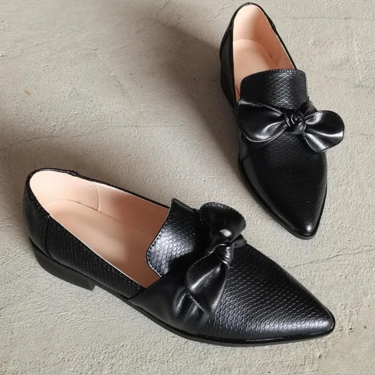 Mocassins Strik Puntige Neus Brigitte